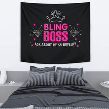 Load image into Gallery viewer, Bling Boss Wall Tapestry, Table Cloth, Event Banner
