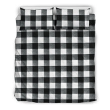 Load image into Gallery viewer, Buffalo Check Duvet Cover Set Black and White Pattern

