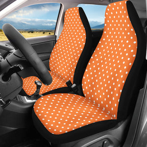 Orange and White Polkadot Car Seat Covers Set Car Seat Cover Set