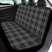 Load image into Gallery viewer, Gray, Black and White Plaid Tartan Car Seat Covers Set Front and Back matching 3 Piece Set Car Seat Cover Set
