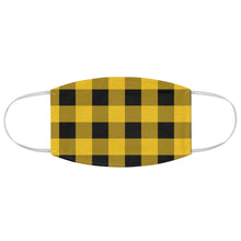 Load image into Gallery viewer, Yellow and Black Buffalo Plaid Printed Cloth Fabric Face Mask Country Buffalo Check Farmhouse Pattern
