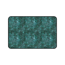 Load image into Gallery viewer, Dusky Turquoise Tooled Leather Style Pattern Desk Mat

