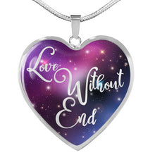 Load image into Gallery viewer, Love Without End Pink Purple Blue Colorful Galaxy Heart Shaped Pendant Necklace
