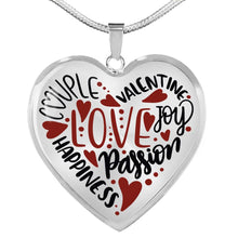 Load image into Gallery viewer, Valentine&#39;s Words Love Heart Pendant Necklace With Gift Box

