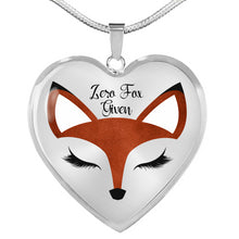 Load image into Gallery viewer, Zero Fox Given Red Fox Heart Shaped Pendant In Silver or Gold
