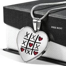 Load image into Gallery viewer, XOXO Heart Shaped Pendant Necklace With Chain and Gift Box
