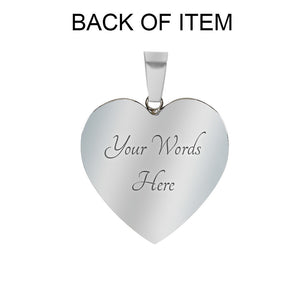 Tribal Design Jewelry on Turquoise Faux Stone Stainless Steel Heart Shaped Pendant Necklace With Chain and Gift Box