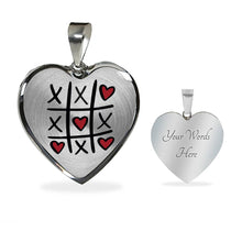 Load image into Gallery viewer, XOXO Heart Shaped Pendant Necklace With Chain and Gift Box
