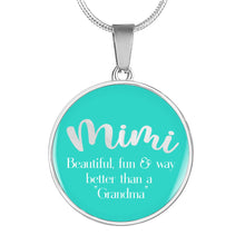 Load image into Gallery viewer, Mimi Turquoise Pendant Necklace Circle Pendant With Chain and Gift Box
