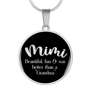 Mimi Pendant Jewelry Necklace With Chain and Gift Box In Black