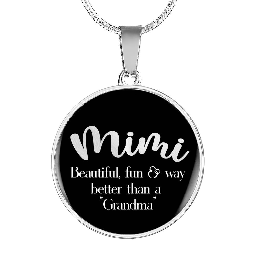 Mimi Pendant Jewelry Necklace With Chain and Gift Box In Black