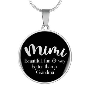 Mimi Pendant Jewelry Necklace With Chain and Gift Box In Black
