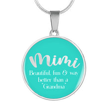Load image into Gallery viewer, Mimi Turquoise Pendant Necklace Circle Pendant With Chain and Gift Box
