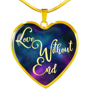 Love Without End Colorful Galaxy Heart Shaped Pendant