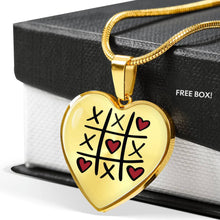 Load image into Gallery viewer, XOXO Heart Shaped Pendant Necklace With Chain and Gift Box
