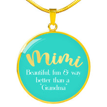 Load image into Gallery viewer, Mimi Turquoise Pendant Necklace Circle Pendant With Chain and Gift Box
