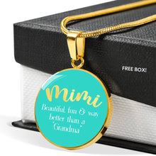 Load image into Gallery viewer, Mimi Turquoise Pendant Necklace Circle Pendant With Chain and Gift Box

