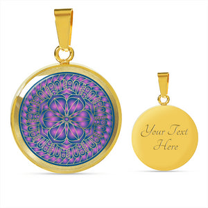 Purple Mandala Boho Ethnic Pendant Necklace Gift Set