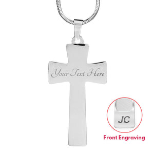 Red Faux Marble Cross Jewelry Religious Christian Stainless Steel Pendant Necklace With Chain and Gift Box