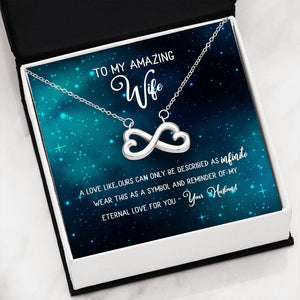 Infinity Heart Pendant With Card For Wife Gift Set