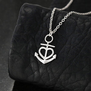 Gift For Best Friend Anchor Pendant Necklace Gift Set With Gift Box and Message Card