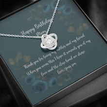 Load image into Gallery viewer, Mom Birthday Gift From Son 14K Gold Finish Stainless Steel Love Knot Pendant Necklace With Gift Box
