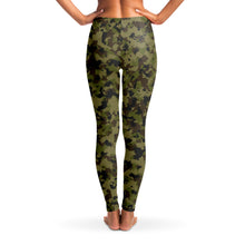Load image into Gallery viewer, Camouflage Leggings Sizes XS - XL Traditional Colors Brown, Green, Black Pattern
