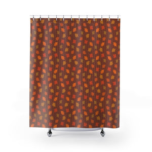 Fall Leaves Pattern Shower Curtain Rustic Fall Home Decor