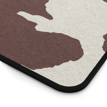 Load image into Gallery viewer, Dark Brown Cow Hide Print Black and White Desk Mat Keyboard Pad
