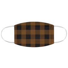 Load image into Gallery viewer, Brown and Black Buffalo Plaid Printed Cloth Fabric Face Mask Country Buffalo Check Farmhouse Pattern
