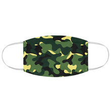 Load image into Gallery viewer, Green Camo Printed Cloth Fabric Face Mask Colorful Green, Yellow and Black Camouflage
