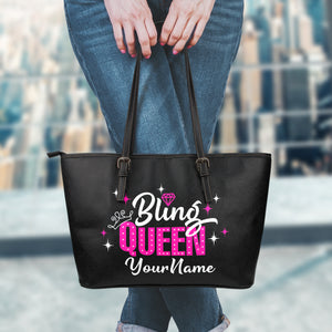 Bling Queen Tote Bag With Customized Name