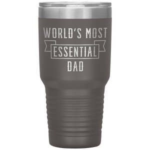 World's Most Essential Dad Insulated Stainless Steel Powder Coated Tumbler Mug