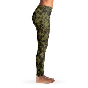 Camouflage Leggings Sizes XS - XL Traditional Colors Brown, Green, Black Pattern