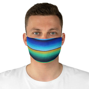 Mexican Serape Style Colorful Stripe Pattern Printed Fabric Fashion Face Mask