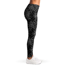 Load image into Gallery viewer, Spiderweb Leggings Black and White Squat Proof
