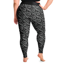 Load image into Gallery viewer, Black and Gray Tie Dye Plus Size Leggings 2X-6X Squat Proof
