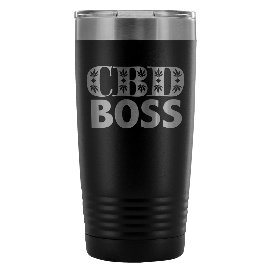 CBD Boss 20 Ounce Tumbler Coffee Mug Hot Or Cold With Lid