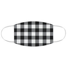Load image into Gallery viewer, Black and White Buffalo Plaid Printed Cloth Fabric Face Mask Country Buffalo Check Farmhouse Pattern
