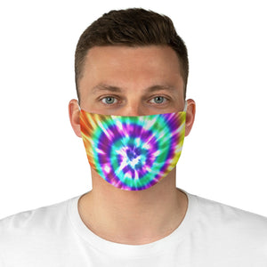 Fabric Face Mask Tie Dye Bright Colored Rainbow Printed Cloth