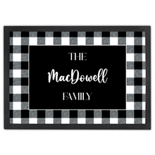 Load image into Gallery viewer, The MacDowell Family Buffalo Check Doormat Rubber Backing Machine Washable
