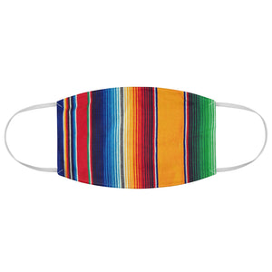 Mexican Serape Colorful Stripes Pattern Printed Fabric Face Mask Southwestern
