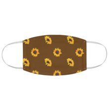 Load image into Gallery viewer, Brown With Sunflower Pattern Printed Cloth Fabric Face Mask Farmhouse Country
