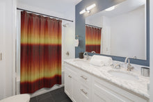 Load image into Gallery viewer, Red, Yellow and Orange Tie Dye Style Shower Curtain
