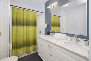 Green Tie Dye Style Shower Curtain