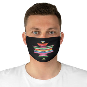 Serape Aztec Element With Colorful Stripes Pattern Printed Fabric Face Mask Southwestern Ethnic