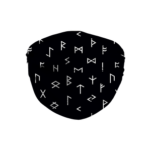 Norse Rune Black and White Fashion Face Mask