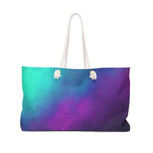 Load image into Gallery viewer, Colorful Ombre Pattern Boho Weekender Bag For Shopping, Traveling, Oversized Tote With Rope Handles
