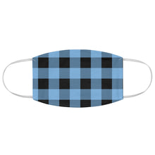 Load image into Gallery viewer, Light Blue and Black Buffalo Plaid Printed Cloth Fabric Face Mask Country Buffalo Check Farmhouse Pattern
