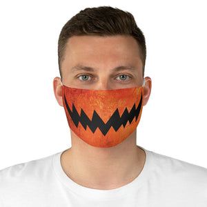 Orange Jack-o-lantern Mouth Fabric Face Mask Printed Cloth Halloween Pumpkin